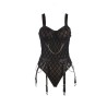 9542277 body avec chaînes + porte-jarretelles noir l-xl
