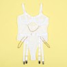 954284 body avec chaînes + porte-jarretelles blanc s-m