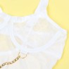 954284 body avec chaînes + porte-jarretelles blanc s-m