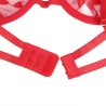 954338 soutien-gorge + string + porte-jarretelles imprimé coeur rouge l-xl