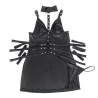 954406 robe bondage en cuir noir s-m