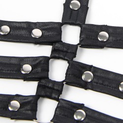 954406 robe bondage en cuir noir s-m