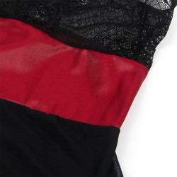 954420 robe bondage en dentelle noire s-m