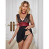 954420 robe bondage en dentelle noire s-m