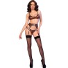 cr 4837 wildcat ensemble soutien-gorge + bas + string leopard l