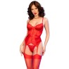 cr 4845 corset et bas rouge xl