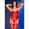 cr 4845 corset et bas rouge xl