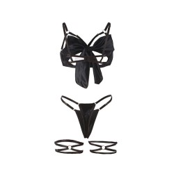 955199 ensemble soutien-gorge avec nud noir réglable s-m