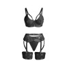 955243 ensemble soutien-gorge bondage noir avec jarretelle l-xl