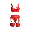 955267 ensemble soutien-gorge bondage rouge avec jarretelle l-xl