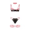 955298 ensemble soutien-gorge avec collier et détails de jambes rose fluorescent s-m