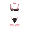955298 ensemble soutien-gorge avec collier et détails de jambes rose fluorescent s-m