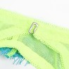 955328 ensemble soutien-gorge avec lignes dentelle et jarretelle vert et bleu l-xl