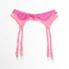 955359 ensemble soutien-gorge avec dentelle et liens jarretelles rose et violet s-m