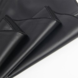 955380 robe à bretelles en cuir noir l-xl