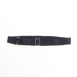 955380 robe à bretelles en cuir noir l-xl