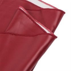 955403 robe à bretelles en cuir bordeaux l-xl