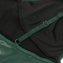 955434 robe à bretelles en cuir vert s-m