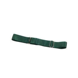 955434 robe à bretelles en cuir vert s-m