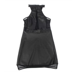 955489 robe dos nu avec transparences noire l-xl
