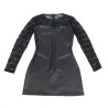 955601 robe à manches longues avec dentelle noire l-xl