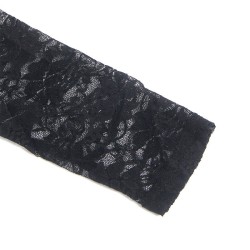955601 robe à manches longues avec dentelle noire l-xl