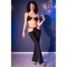 cr 4851 ensemble top et leggings noirs avec accessoires dorés m