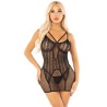 mini robe avec dentelle coeur noire