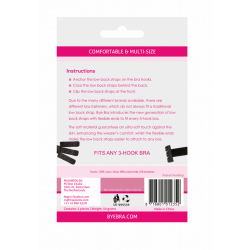 adaptateur de soutien-gorge à dos ouvert noir & blanc