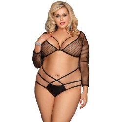 queen plus ensemble top  strappy et culotte