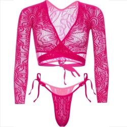 top court en dentelle avec string