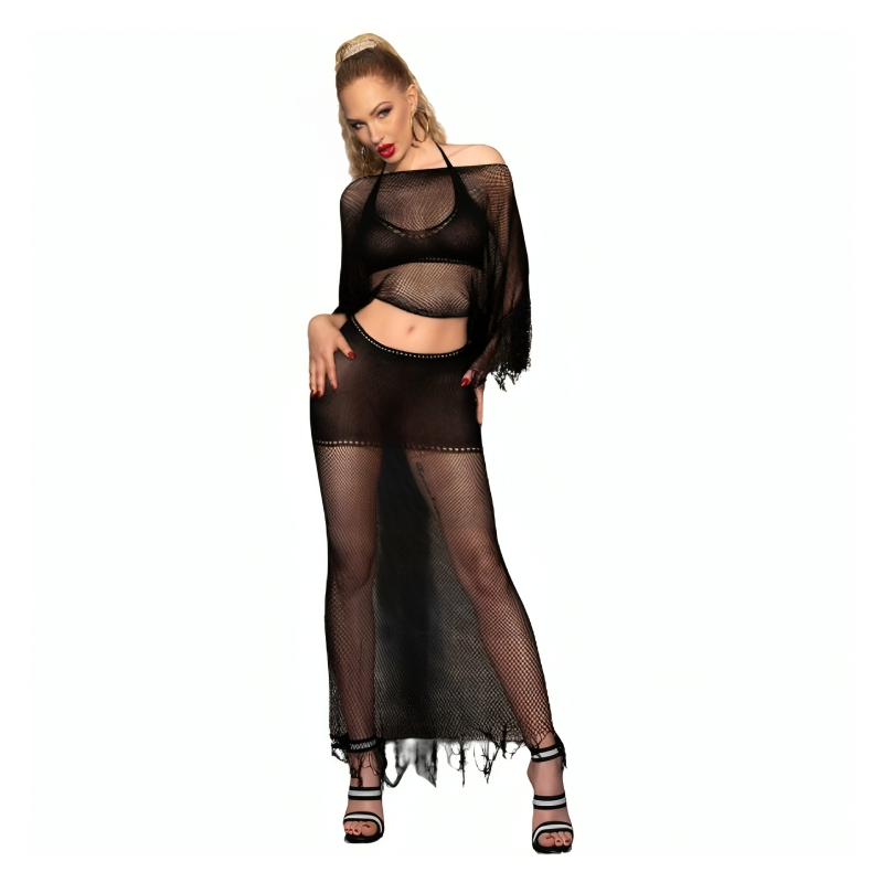 cr 4666 haut et jupe noir s-m cr 4666 haut et jupe noir s-m