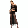 cr 4666 haut et jupe noir s-m