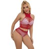 952402 ensemble resille avec losanges roses taille unique