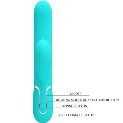 perlita vibrateur multifonction 3 en 1 point g vert aqua