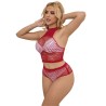 952402 ensemble resille avec losanges roses taille unique