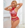 952402 ensemble resille avec losanges roses taille unique