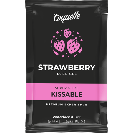 lubrifiant kissable base deau de fraise poche 10 ml