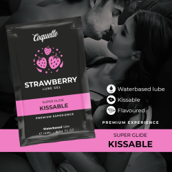 lubrifiant kissable base deau de fraise poche 10 ml