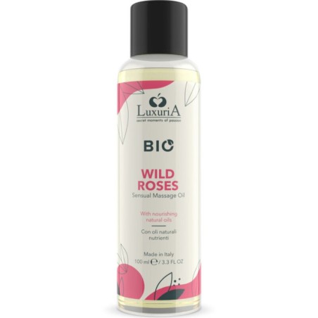 huile de massage bio roses sauvages 100 ml