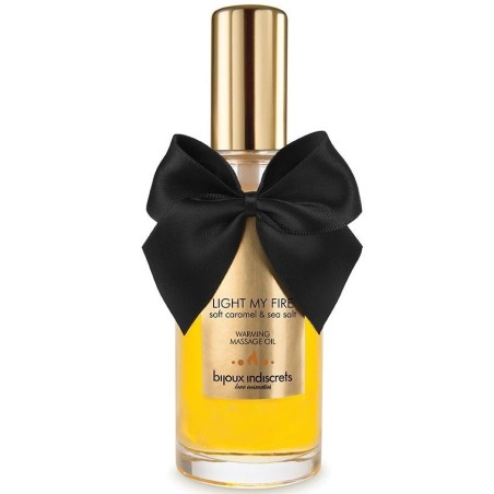 huile de massage effet chaleur arôme caramel