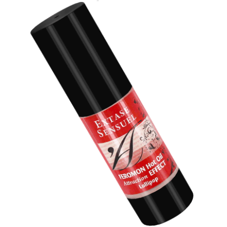 huile de massage effet chauffant aux phéromones sucettes 30 ml