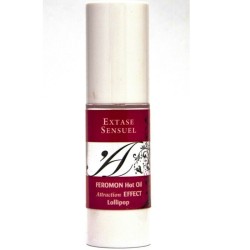 huile de massage effet chauffant aux phéromones sucettes 30 ml