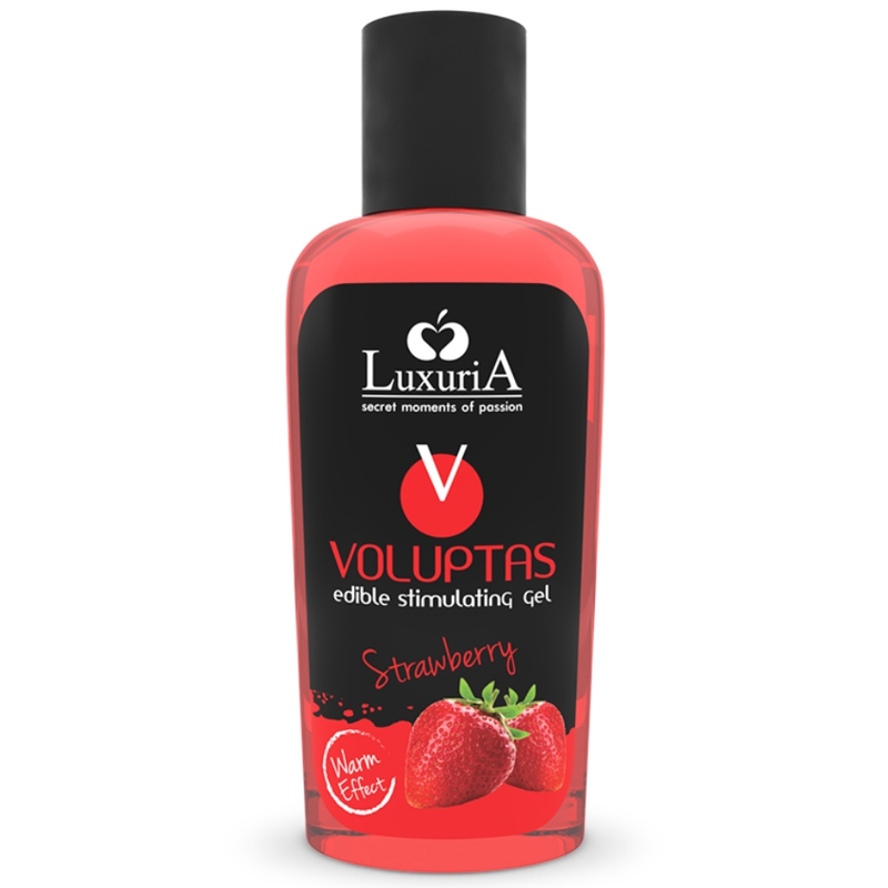 voluptas gel de massage comestible effet chauffant - fraise 100 ml