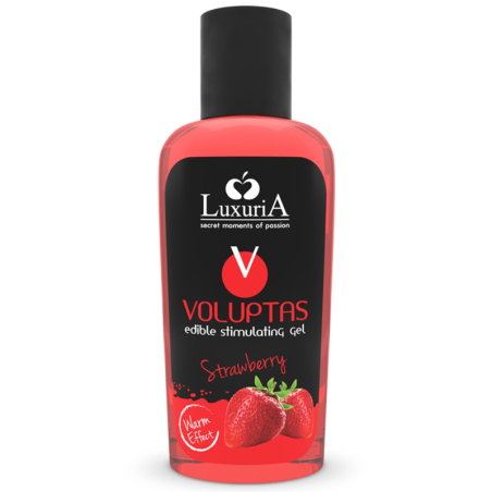 voluptas gel de massage comestible effet chauffant - fraise 100 ml