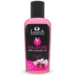 voluptas gel de massage comestible effet chauffant - cerise 100 ml