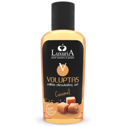 voluptas gel de massage comestible effet chauffant - caramel 100 ml