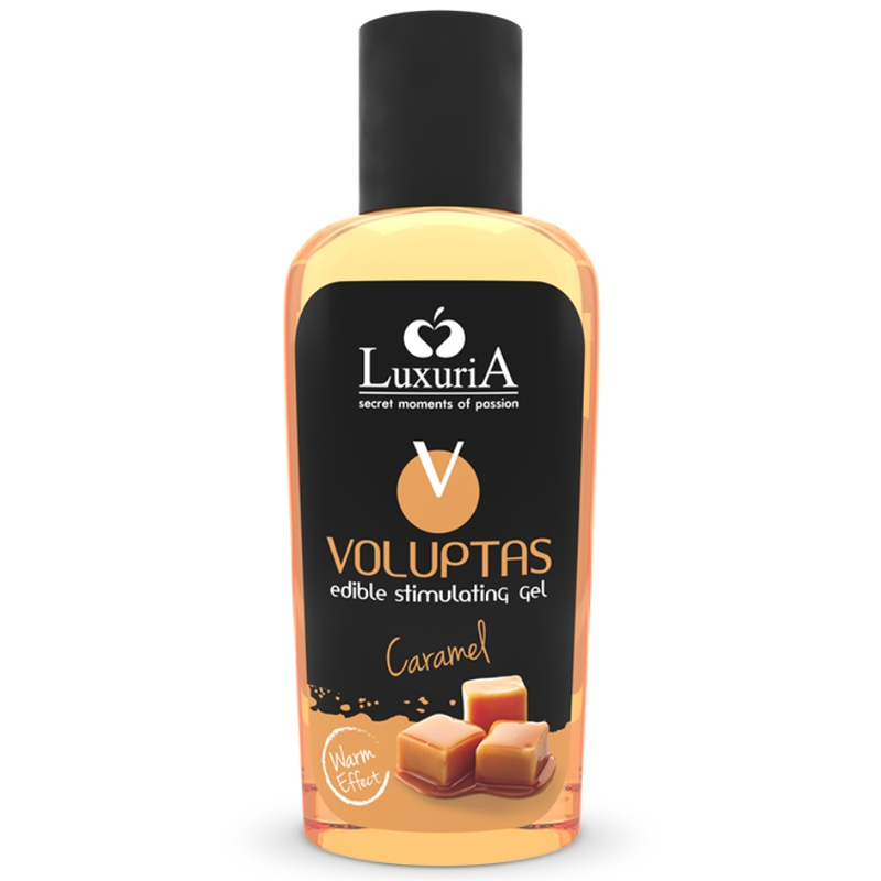 voluptas gel de massage comestible effet chauffant - caramel 100 ml