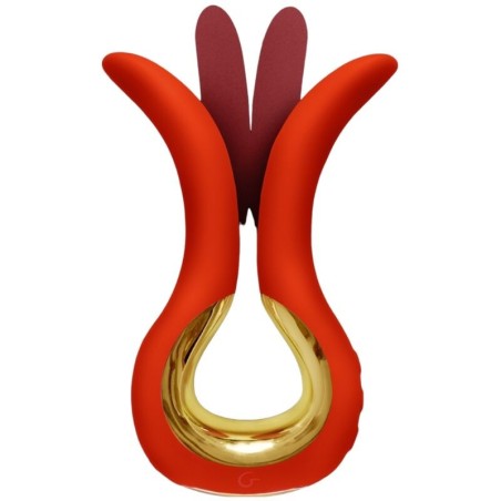 gvibe maxi vibrateur à deux embouts flexibles corail