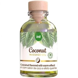 gel de massage végan au saveur de coco et effet chauffant